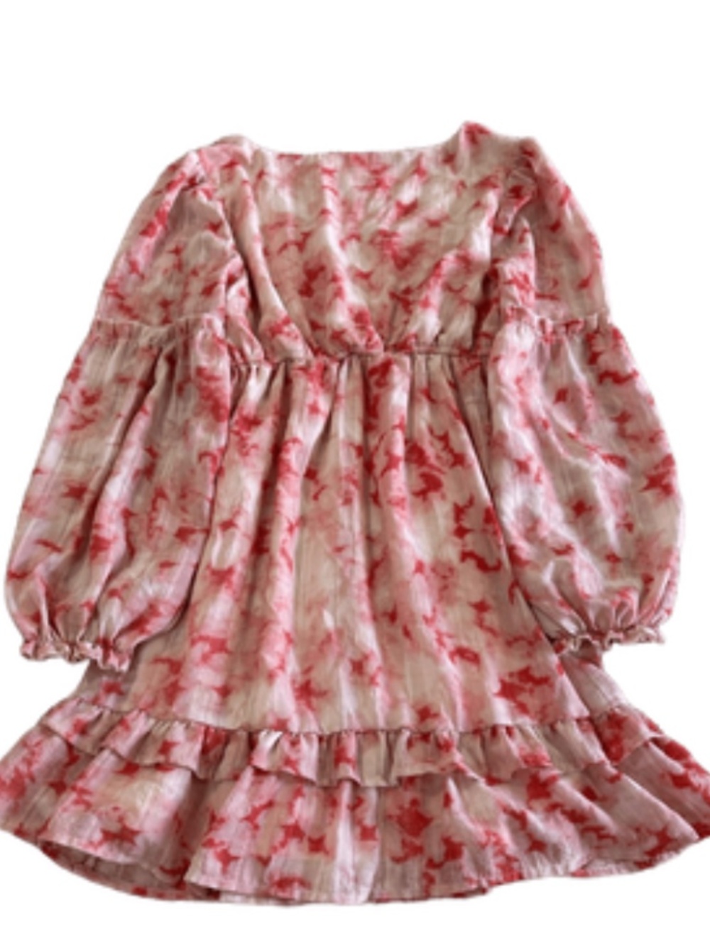 Dizzy Lizzy Ruffle Bottom Flowy Boho Style Dress - Size S - Picture 3 of 5